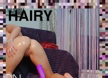 Ally Breelsen In Oil Deep Playing With Hairy Pussy And Fucking On Live Sex Favorite Dildo - Ally breelsen