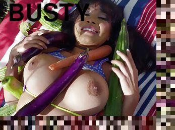 Garden Salad with busty Latina - Eric John