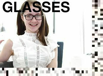 18yo nerdy teen in glasses Eva May Tea And Titties 2 solo
