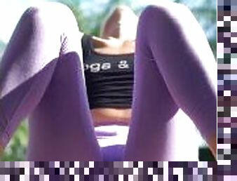 Purple Leggings Hip Mobility