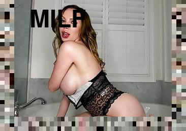 MILF Nikki Benz gives blowjob and masturbates on cam