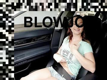 Sadie teen gets her pussy fuck in the car