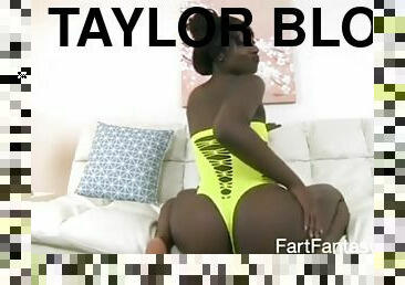 Taylor blows a lot of smelly and toxic farts on her body