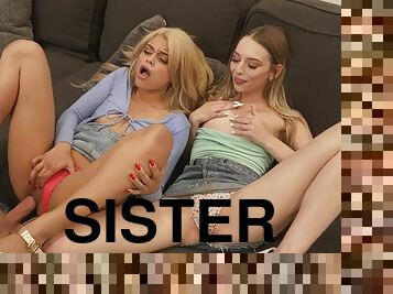 Teen stepsister caught and fucked Destiny Cruz and her friend Lily Larimar