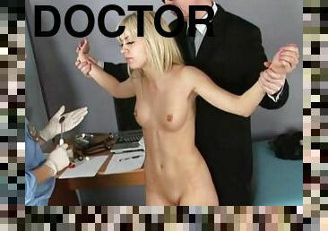 babes, médecin, blonde, fétiche, examen-gyno