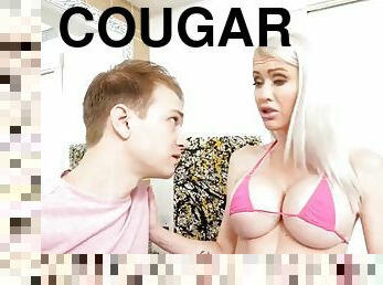 Horny cougar jerking off cock pov Alex Jett, Katie Monroe