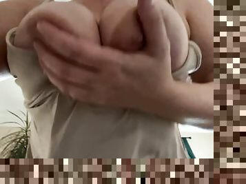 tetas-grandes, enorme, pezones, madurita-caliente, doble, natural, tetas, perfecto