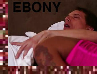 Sexy ebony babe skin diamond sucks and fucks fat cock