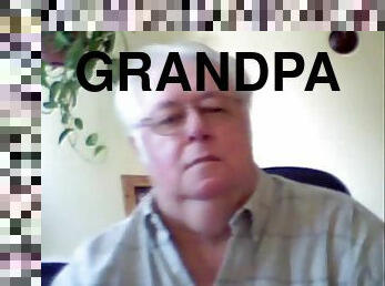 Grandpa cum on cam