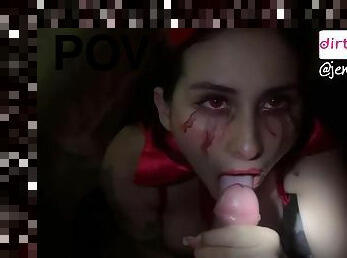 My Videoophollating A Demon And Leaving His Face Full Of Milk - Jenifer Play