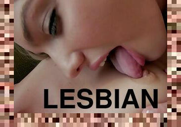 Pure lesbian passion along two young sluts