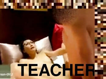 Hot teacher rewards her student with sex
