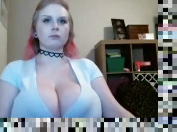 Huge boobs on cam