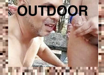 daddy loves to take my huge boy cock in outdoors