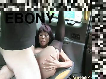 Ebony redhead bang pussy in taxi