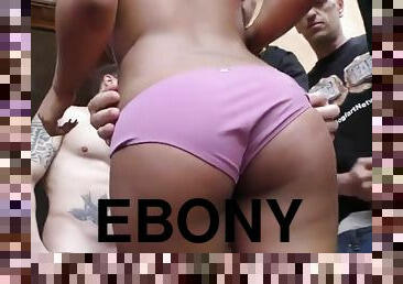 Ebony Zoey Reyes Gives Blowjob To Many White Guys