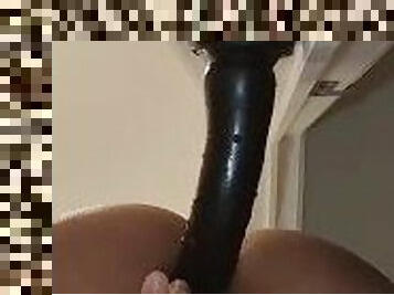 asiático, amador, anal, gay, dildo, sozinho, suculento