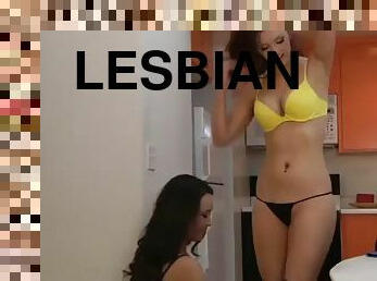 Lesbian teen stepsisters have fun