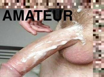 masturbation, amateur, ejaculation-sur-le-corps, gay, branlette, secousses, point-de-vue, jeune-18, ejaculation, webcam