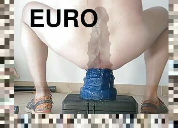 immens, anal-sex, spielzeug, homosexuell, europäische, euro, durchdringend, dildo, allein