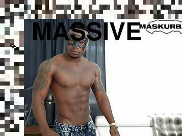 masturbation, jouet, gay, branlette, secousses, massive, musclé, masque