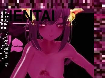 Hentai Waifu Sits and Cums on Your Face