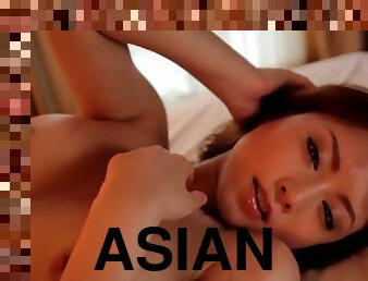 asiatisk, monster, blowjob, cumshot, ebony, interracial, hardcore, japansk, svart, brunette