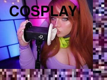 ASMR ????? DAPHNE ( SCOOBY DOO ) EAR LICKING + MOANING + SPITTING & DROOLING ???????? *Daphne Cosplay*
