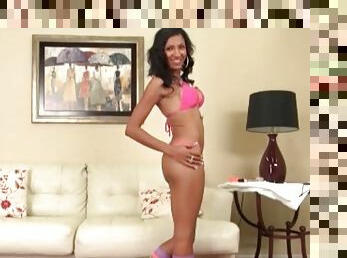 Sadie Santana is sexy in hot pink bikini