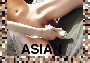 aasialainen, masturbaatio, orgasmi, pillu-pussy, laiha, ruikkiminen, amatööri, typykät, lelu, nuori-18