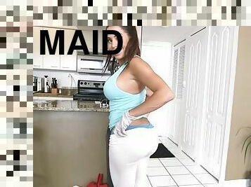 Latina maid with a big ass julianna vega cleaning dirty house