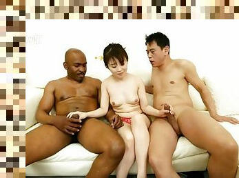 Asian takes black dick