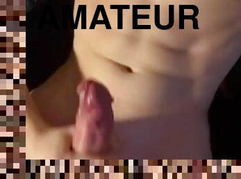 énorme, masturbation, amateur, ejaculation-sur-le-corps, énorme-bite, gay, branlette, dormant, secousses, point-de-vue