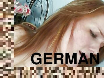 A glorious German babe gets her big cock filling