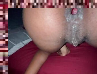 estilo-cão, extremo, anal, penetração-de-braço, bbw, babysitter, filha, fudendo, paizinho, buraco-de-cu