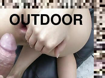 Alice Miller - Alice's Outdoor Anal Creampie Scene! - POV ass fucking with gapes