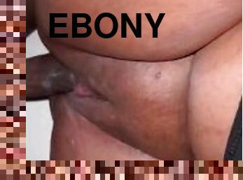 Ebony tight pussy takes big dick