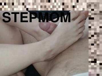 Footjob from stepmom