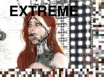 extrême, hardcore, bdsm, esclave, kinky, machines, 3d, fétiche, latex, bâillonnement