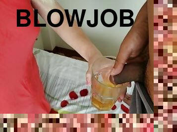 kencing, amatir, sayang, blowjob-seks-dengan-mengisap-penis, pasangan, minum