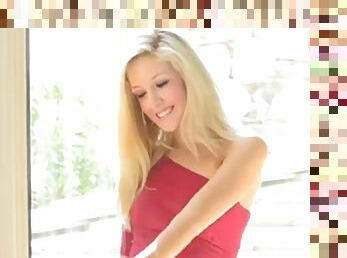 Dance! skinny, long legged hot blonde dances for us