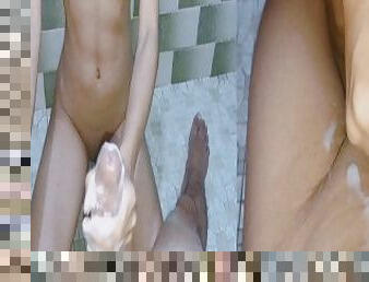 asia, mastubasi, amatir, cumshot-keluarnya-sperma, handjob-seks-dengan-tangan-wanita-pada-penis-laki-laki, sperma, kecil-mungil, filipina, penis