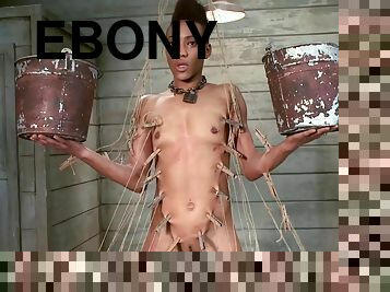 enorme, negra-ebony, polla-enorme, interracial, hardcore, sadomasoquismo, fetichista, amordazada, bondage, chupando