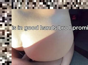Cheating asian GF sends snapchat to her boyfriend while she gets fucked