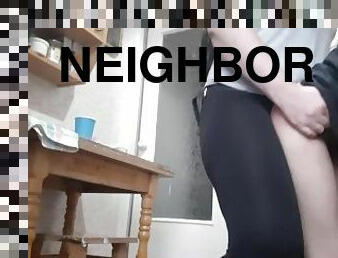 I fucked and spanked my neighbor so loudly that her girlfriend heard us and caught us