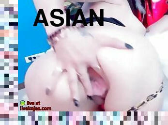 asia, mastubasi, amatir, stocking-stockings, pakaian-dalam-wanita, webcam, nakal, seorang-diri, cina, menggoda