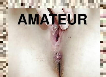 clito, masturbation, chatte-pussy, femme, amateur, milf, maison, maman, doigtage, européenne