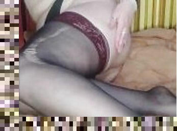 cul, gros-nichons, collants, amateur, pieds, bas, blonde, bout-a-bout, petite, fétiche