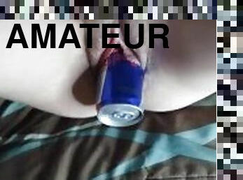 Pixies tight pussy takes a red bull can ?????