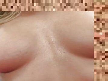  Britney Brooks is a very horny blonde, with a belly piercing, who will let you watch a close up of her rubbing her clit